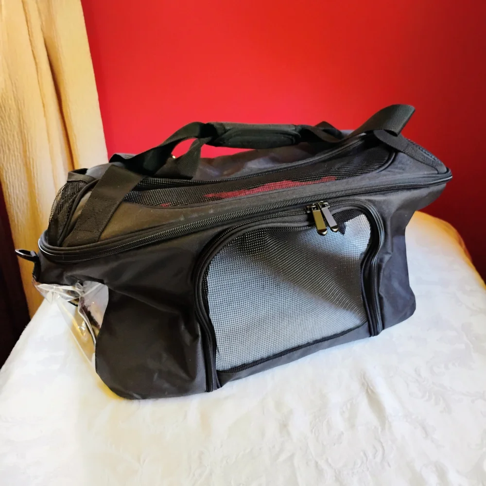 Portable Black Pet Carrier